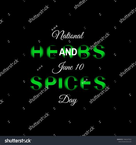 National Herbs Spices Day Geometric Design Stock Vector Royalty Free