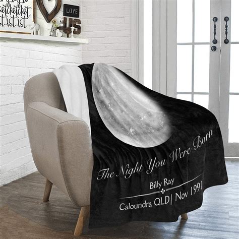 Personalised Moon Phase Throw Blanket X Inch Moon Phase Home D Cor