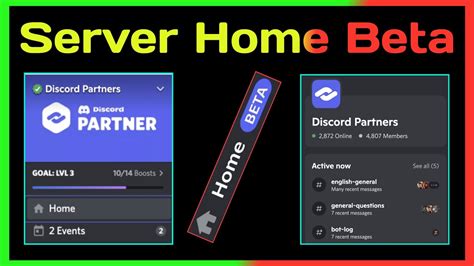 How To Get Server Home Tab Discord Setup Settings NEW BETA FEATURES