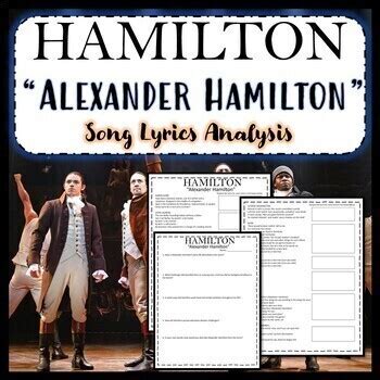 Hamilton Musical "Alexander Hamilton" Song Lyrics Analysis by Civics ...