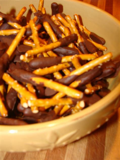 Just Cooking: Chocolate-Dipped Pretzel Sticks