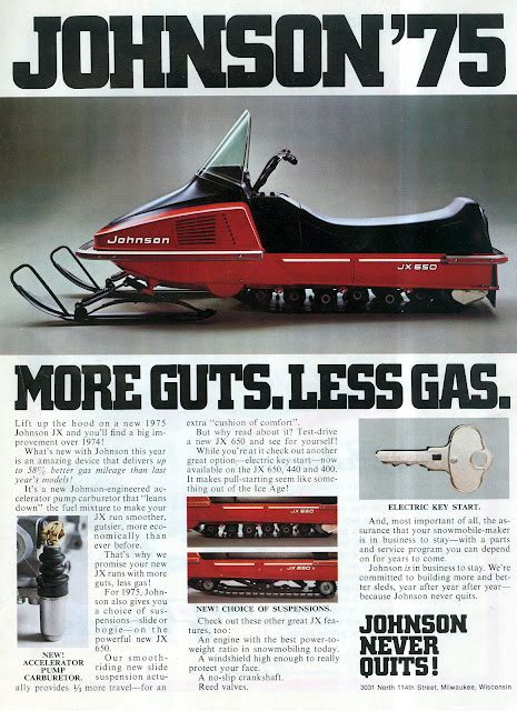 CLASSIC SNOWMOBILES OF THE PAST: 1975 JOHNSON SNOWMOBILE