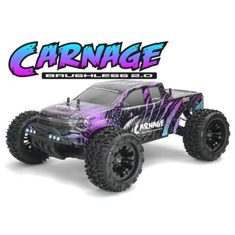 FTX Carnage 2 0 1 10 Brushless Truck 4WD RTR With LiPo Battery Charger