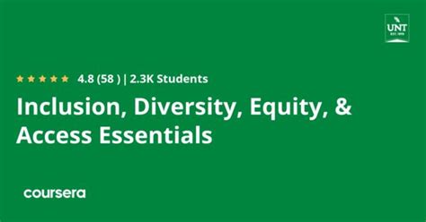 Inclusion Diversity Equity And Access Essentials Coursya