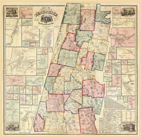 The Berkshires Antique Map — MUSEUM OUTLETS