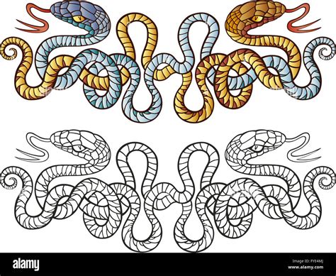 Snakes tattoo design Stock Photo - Alamy