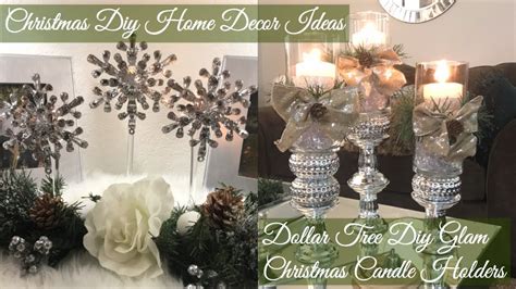 Dollar Tree Diy Glam Christmas Candle Holders Diy Christmas Decor Ideas Youtube