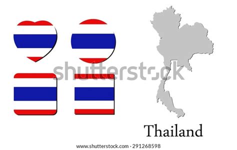 Flag Map Thailand Vector Illustration Graphic Stock Vector Royalty