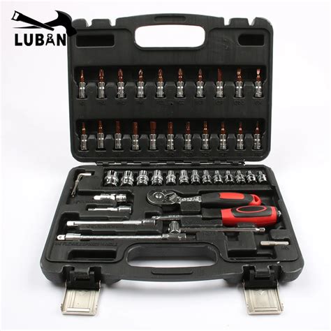 46pcs Socket Set 1 4 Car Repair Tool Ratchet Wrench Spanner Set Hand