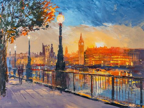 Thameside Impressions Original London Painting by Paul Kenton