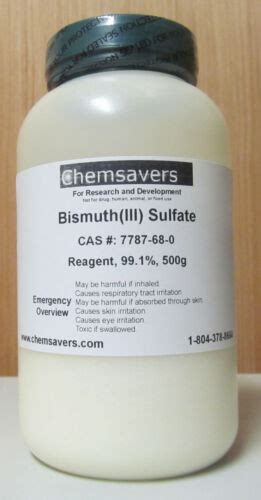 Bismuth III Sulfate Reagent 99 1 500g EBay