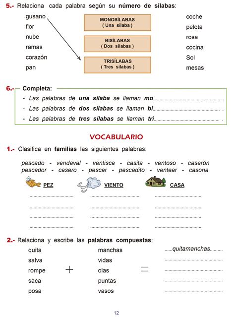 Fichas Ejercicios Y Actividades De Lengua Para Cuarto Grado De Primaria