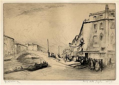 Lot EDGAR CHAHINE 1874 1947 Venise Ponte Delle Guglie 1922