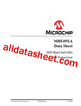 MRF49XA-I-ST Datasheet(PDF) - Microchip Technology