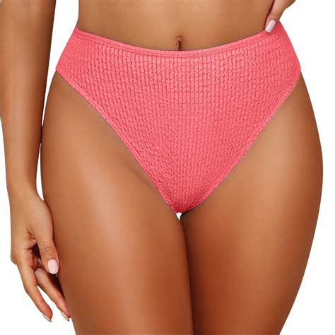 Aloohaidyvio Women S Sexy High Waisted High Cut Cheeky Thong Bikini Swimsuit Bathing Suit