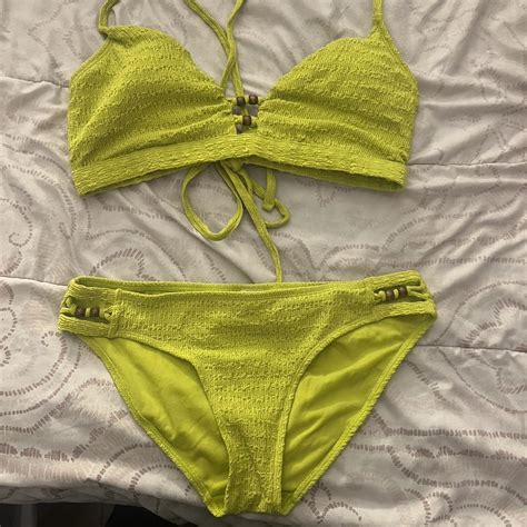 Lime Green Bikini Set Beachyvibes Perfect For A Depop