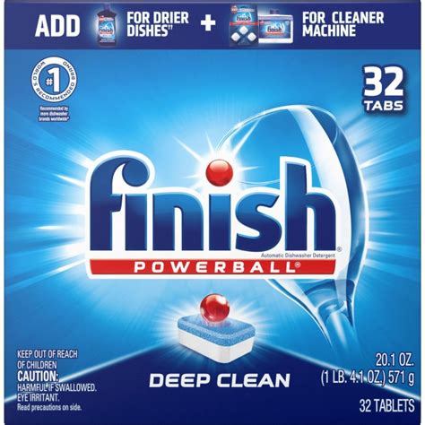 Finish Powerball Dishwasher Tabs Tablet Box Red White Blue