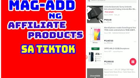 PAANO MAGLAGAY MAG ADD NG AFFILIATE PRODUCTS SA TIKTOK GAMIT ANG