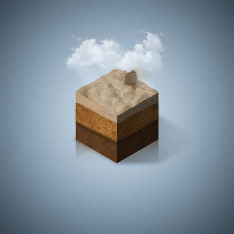 Artstation Sand Isometric Cube