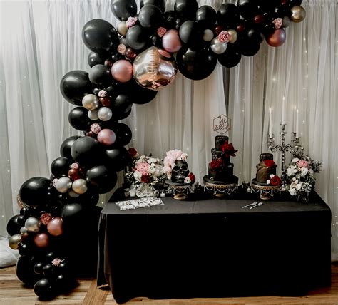 Rose Gold And Black Decor Ideas 30th Gold And Black Themed 30th Birthday Party Bocdicwasuch