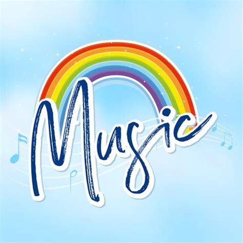 Rainbow and music notes in background 520382 Vector Art at Vecteezy