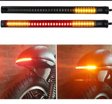 X Universal Tiras De Led Moto Stop Direccionales Cafe Racer Meses