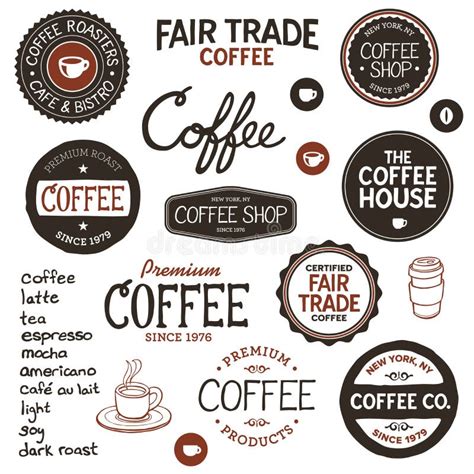 Vintage Coffee Labels Stock Vector Illustration Of Classic 23018788