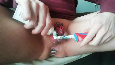 CBT Slave Burning With Cigarettes Human Ashtray Locked In A Tiny Chastity With Superglue Gay