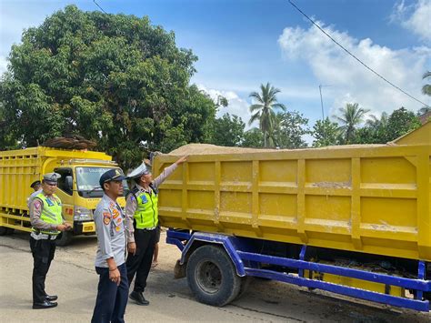 Dishub Pringsewu Tertibkan Truk Pasir Lebih Tonase Di Jalan Alternatif