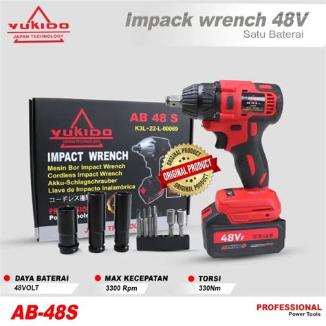 Mesin Impact Yukido Volt Mesin Impact Wrench Cordless Impact Wrench