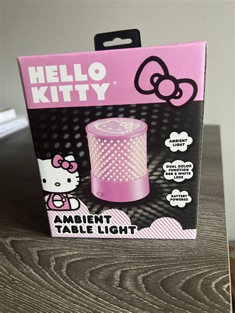 Hello Kitty Pink With White Ambient Table Light Battery Powered