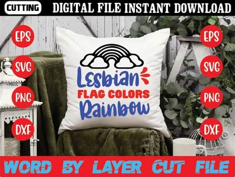 Lesbian Flag Colors Rainbow Svg Graphic By Craftart Creative Fabrica