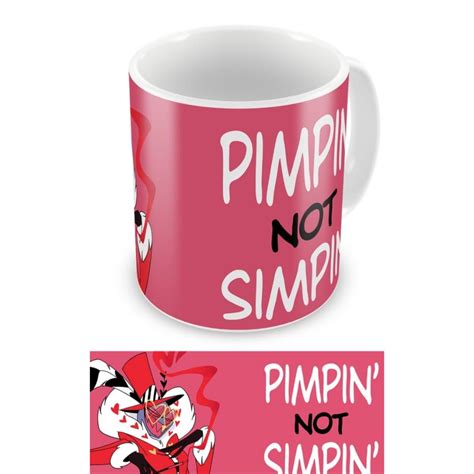 Caneca Porcelana Hazbin Hotel Valentino Pimpin Not Simpin Shopee