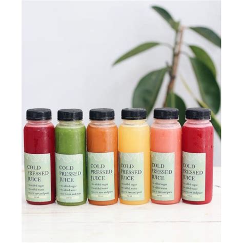 paket detox 6 botol cold pressed juice jus murni jus detox | Shopee Indonesia