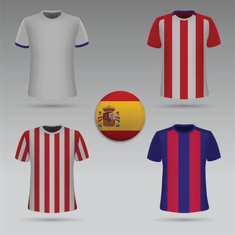 football kit of spanish clubs, t-shirt template. soccer jersey. 3440865 ...