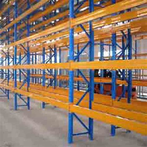 Heavy Duty Warehouse Storage Rack Blue And Orange Selective Pallet