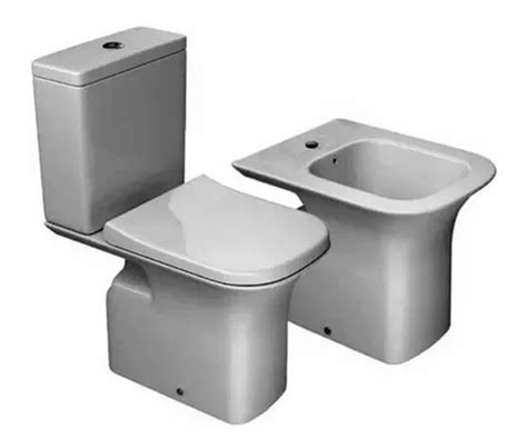 Juego Deca Polo Sanitarios Gris Inodoro Deposito Bidet Tapa