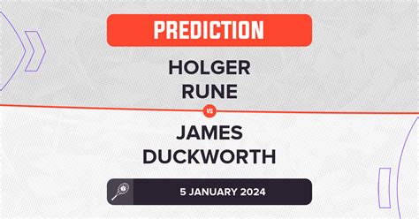 Holger Rune Vs James Duckworth Prediction Atp Brisbane