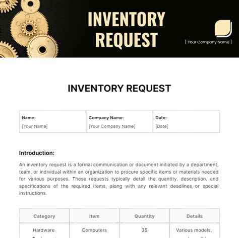 Free Inventory Templates Edit Online And Download