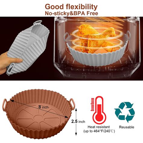 Molde Silicon Freidora Aire Circular Reutilizable Tapete Pz Veraly