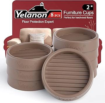 Yelanon Furniture Coasters 8 Pcs 2Round Furniture Caster Cups Non