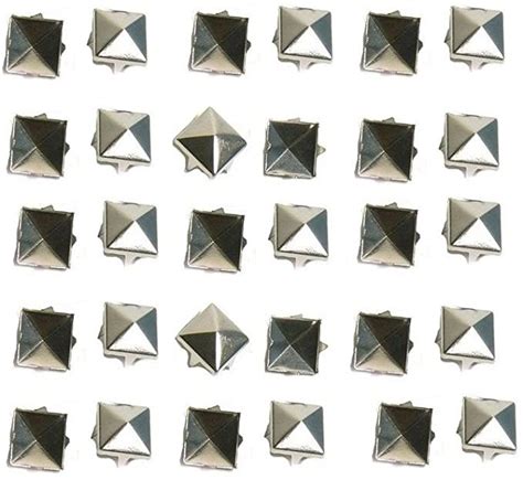 Haobase Pcs Mm Four Jaw Square Rivets Diy Leathercraft Silver