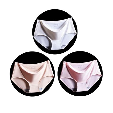 Купить 3 шт./лот, крутые шелковые гладкие бесшовные трусики для женщин ...