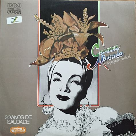 Carmen Miranda A Pequena Notaável 20 Anos De Saudade Vinyl LP