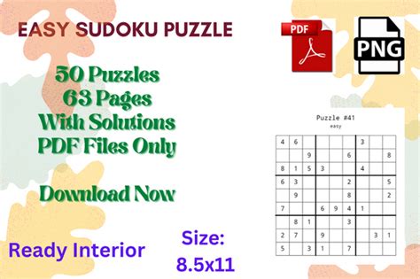 Sudoku Adult 50 Puzzles Activity Graphic by Jerin Design · Creative Fabrica