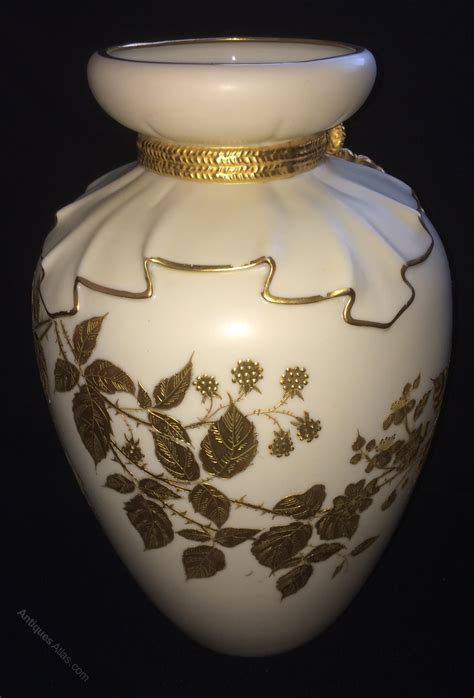 Antiques Atlas Large Royal Worcester Cream And Gilt Vase 1884