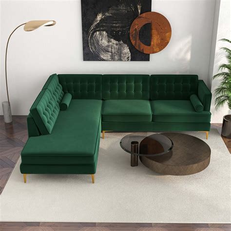 emerald green velvet sectional sofa cabinets matttroy