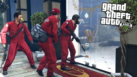 Grand Theft Auto V ROBBERY IN JEWELER SHOP BEST SCENE YouTube