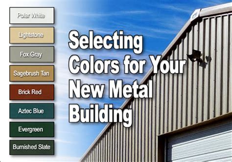 Prefabricated Metal Building Color Chart Empire Built - Bank2home.com