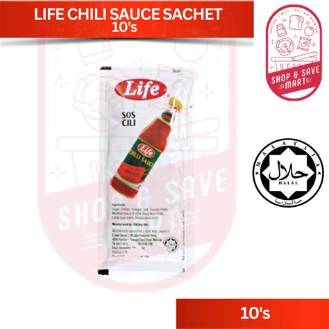 Life Chili Sauce Sachet Tomato Sauce Sachet 10g 10s X 10g Sos Cili